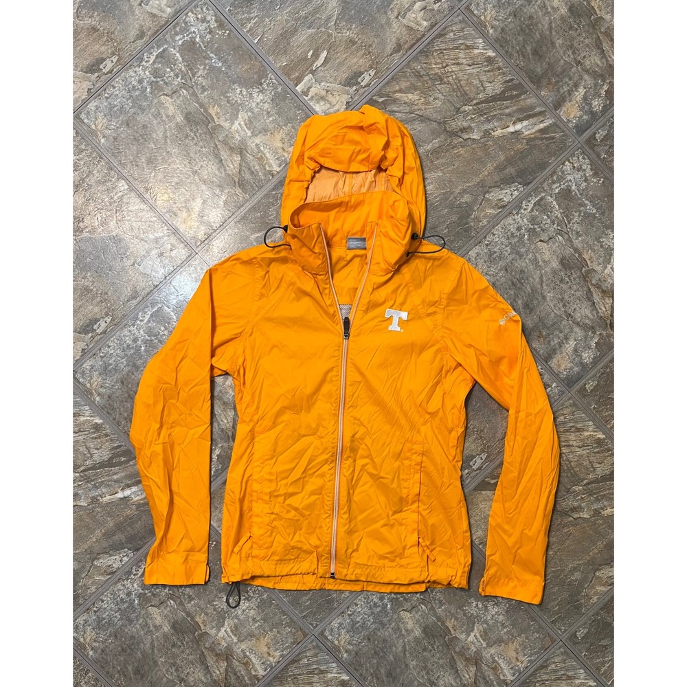 Columbia Windbreaker Jacket Women XS Orange Tennessee Volunteers UT